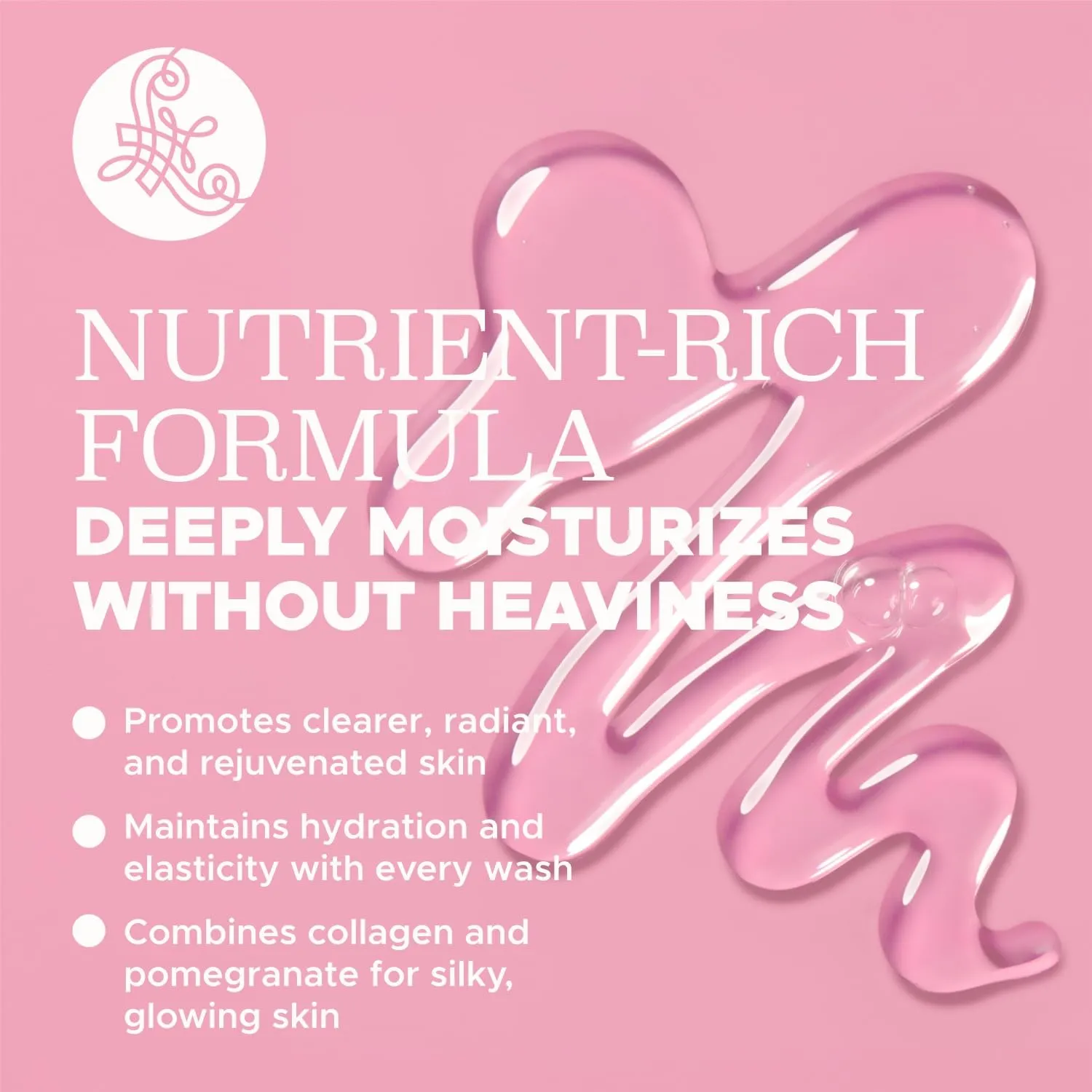 Luseta Rose Oil Body Wash Hydrating Moisturizing Shower Gel Cleansing and Nourishing for Dry Skin for Women & Men Sulfate-Free 33.8oz