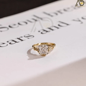 Luxurious Square Radiant Moissanite Engagement Ring in Solid Gold, Perfect for Women, Girlfriends, and Wives