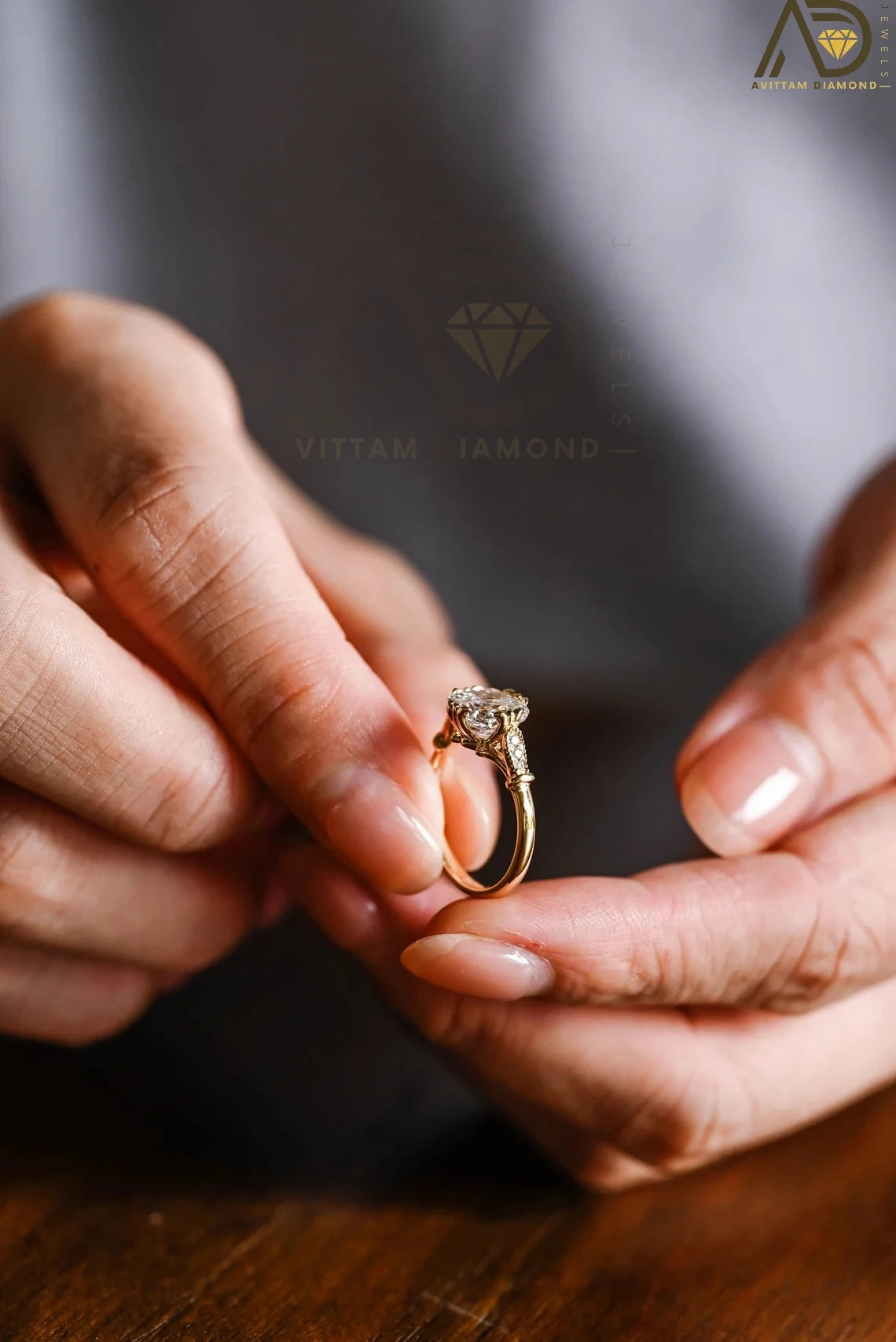 Luxurious Square Radiant Moissanite Engagement Ring in Solid Gold, Perfect for Women, Girlfriends, and Wives