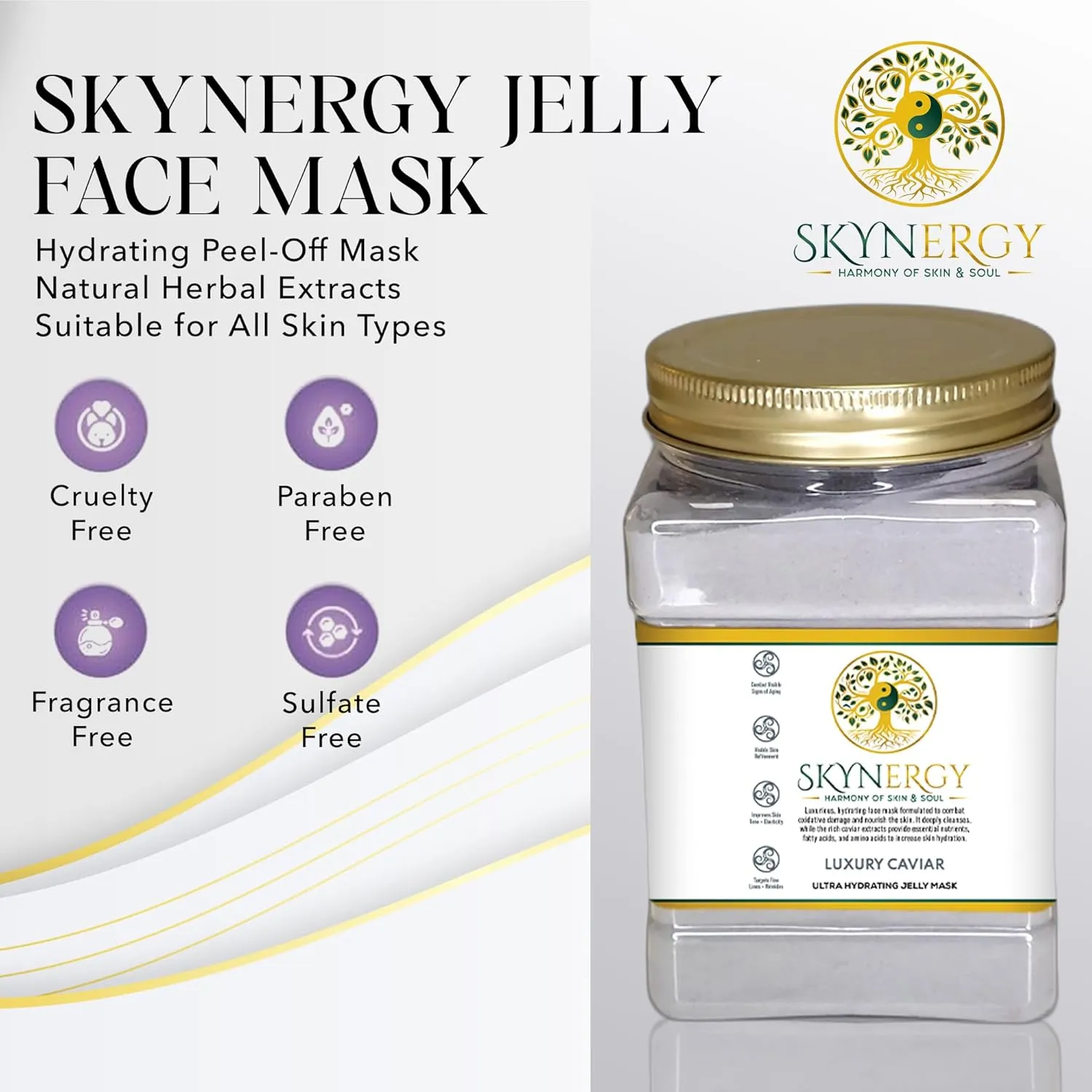 Luxury Caviar Jelly Face Mask | HydroGlo Jelly Mask for Skin Hydration | Radiance and Reduced Pigmentation | Vajafacial Jelly Mask | 12 Applications (30 Fl Oz)
