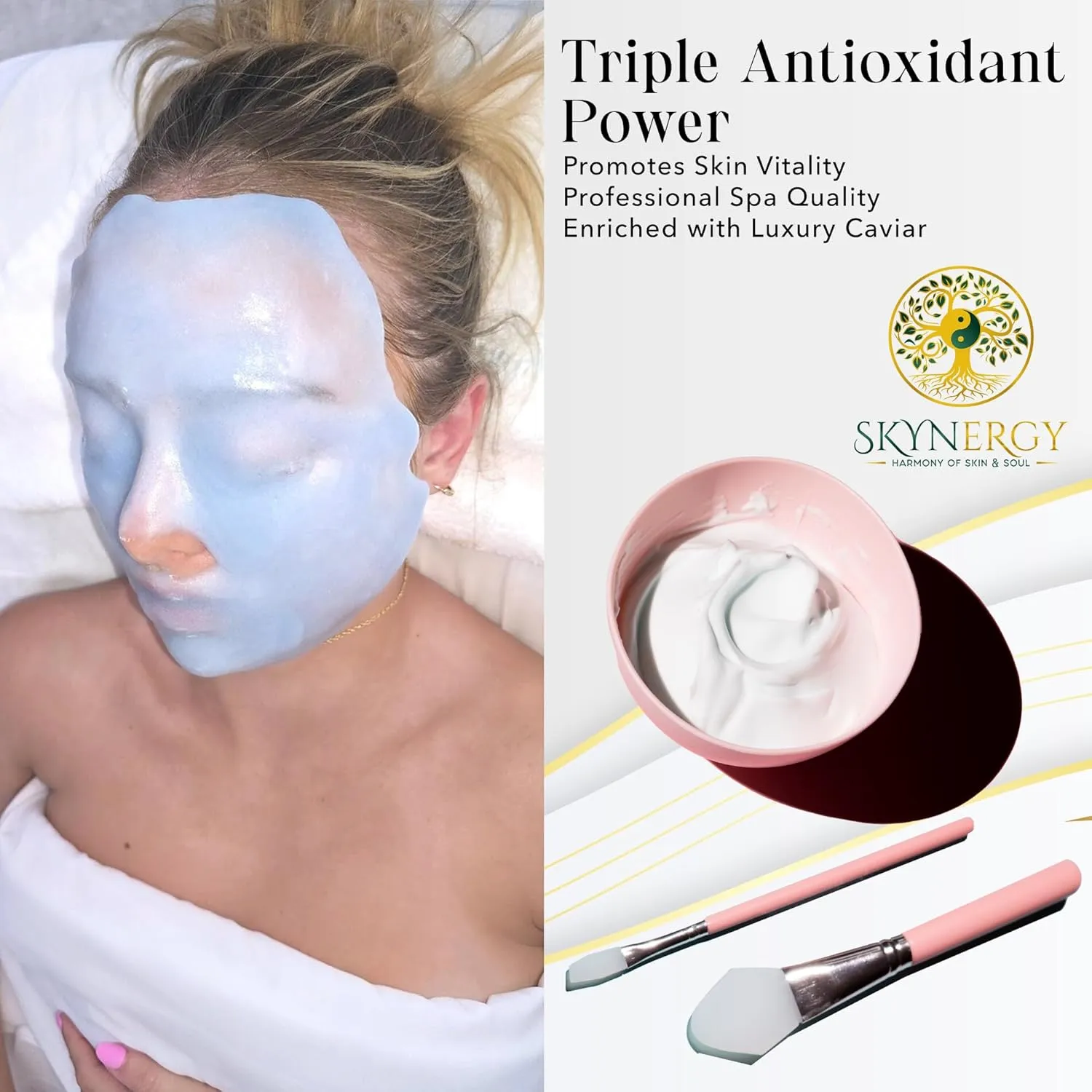 Luxury Caviar Jelly Face Mask | HydroGlo Jelly Mask for Skin Hydration | Radiance and Reduced Pigmentation | Vajafacial Jelly Mask | 12 Applications (30 Fl Oz)