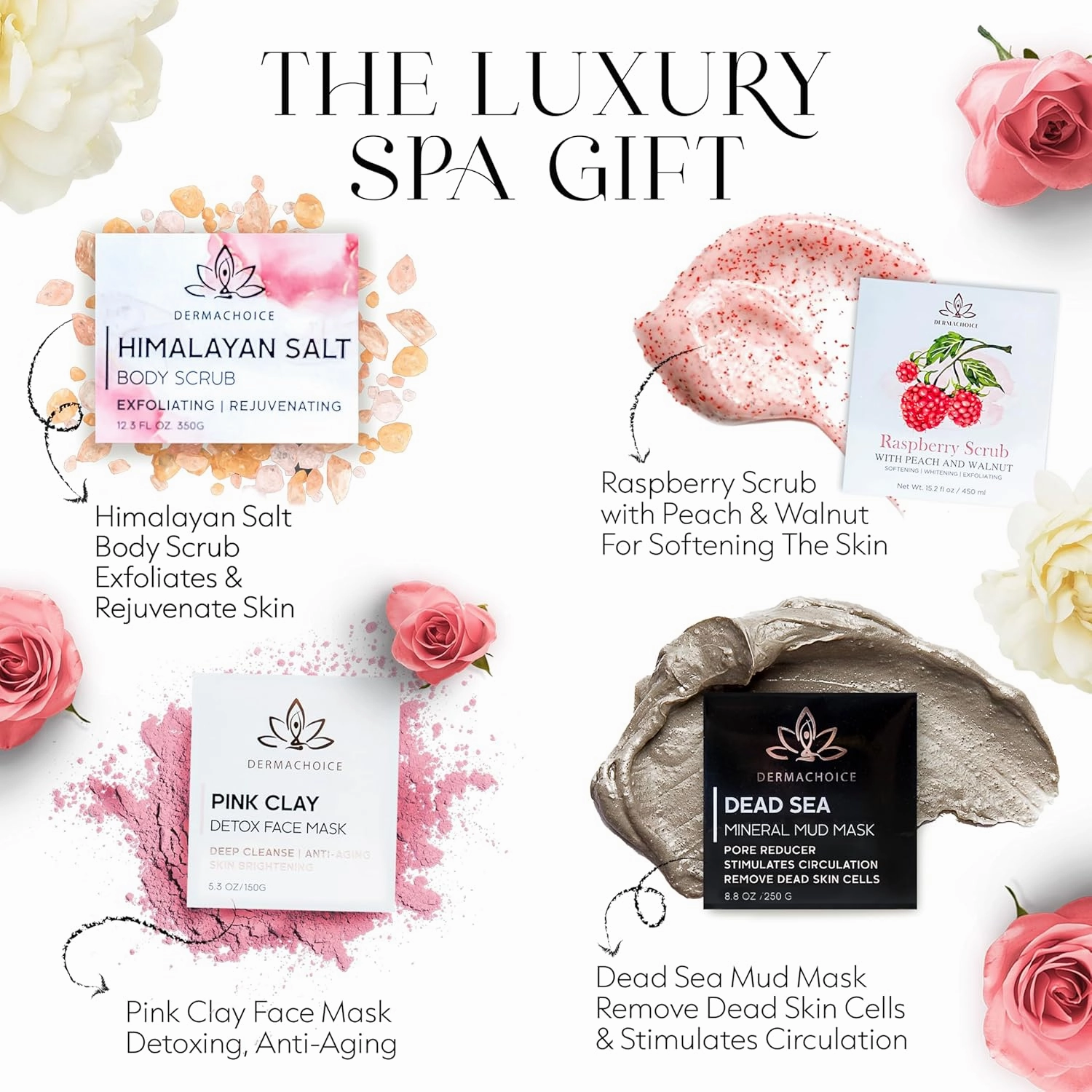 Luxury Spa Gift Set for Women - 9 Piece Self Care Package with Full Size Products, Plant-Based Superfoods, Minerals & Vitamins - Her Box
