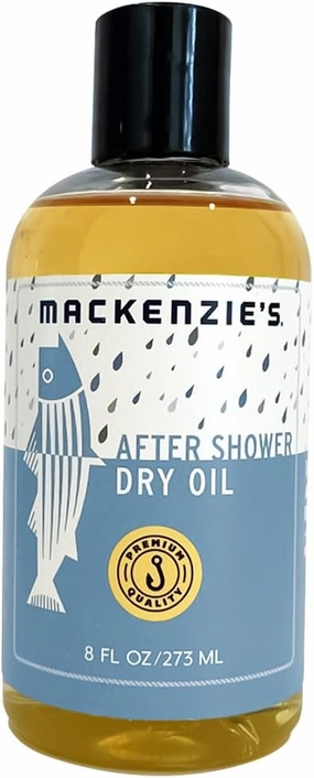 MacKenzie's After Shower Dry Oil - Gifts for Men - Gifts for Women - Dry Oil - Fast Absorbing - Plant Based - All Natural - Moisturizing - Essential Oils - 8 oz