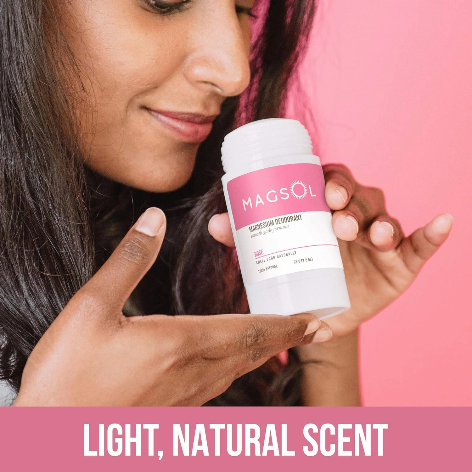 MAGSOL Natural Deodorant for Men, Aluminum Free Deodorant for Women (2 Pack) (Rose)