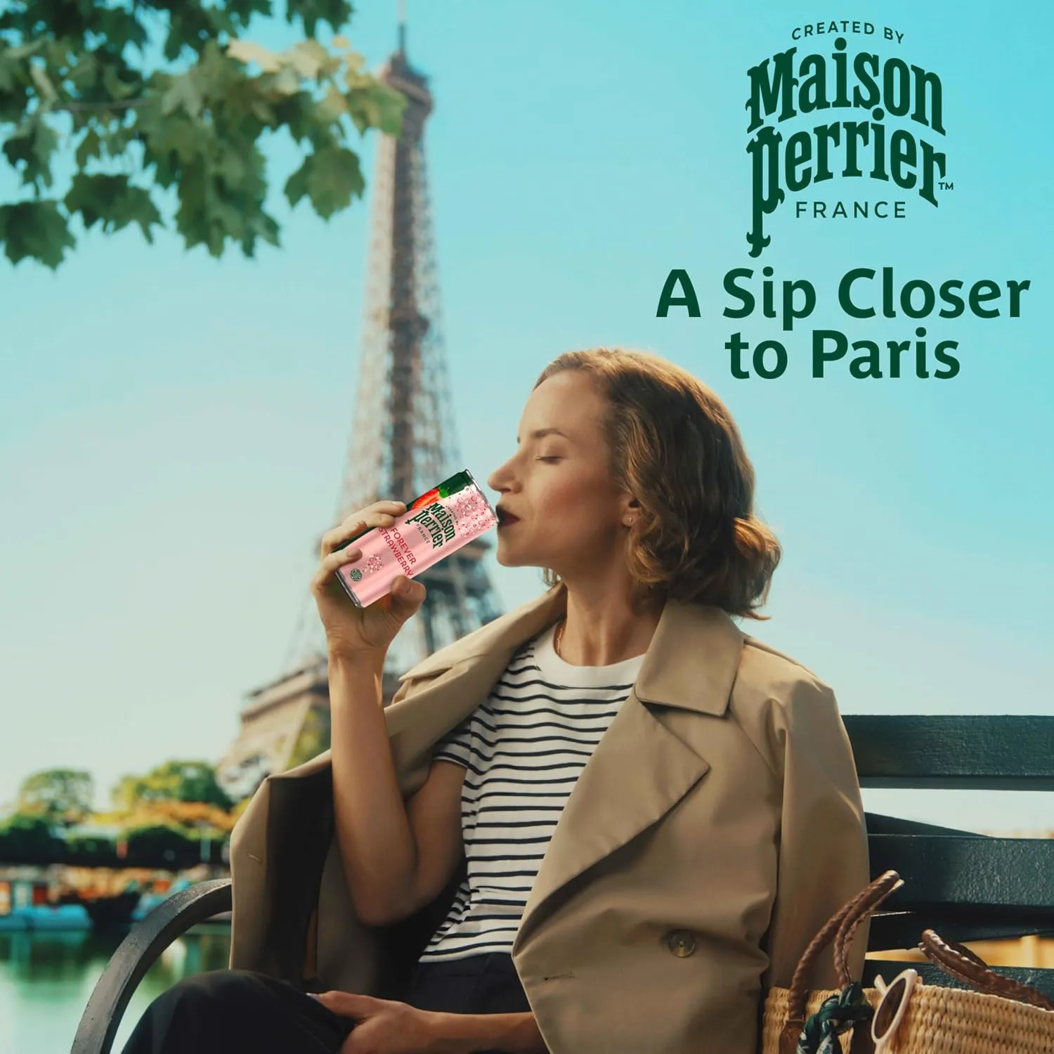Maison Perrier Forever Strawberry Flavored Sparkling Water, 11.15 Fl Oz Cans, 8 Count, 3 Pack 267.6 fl oz