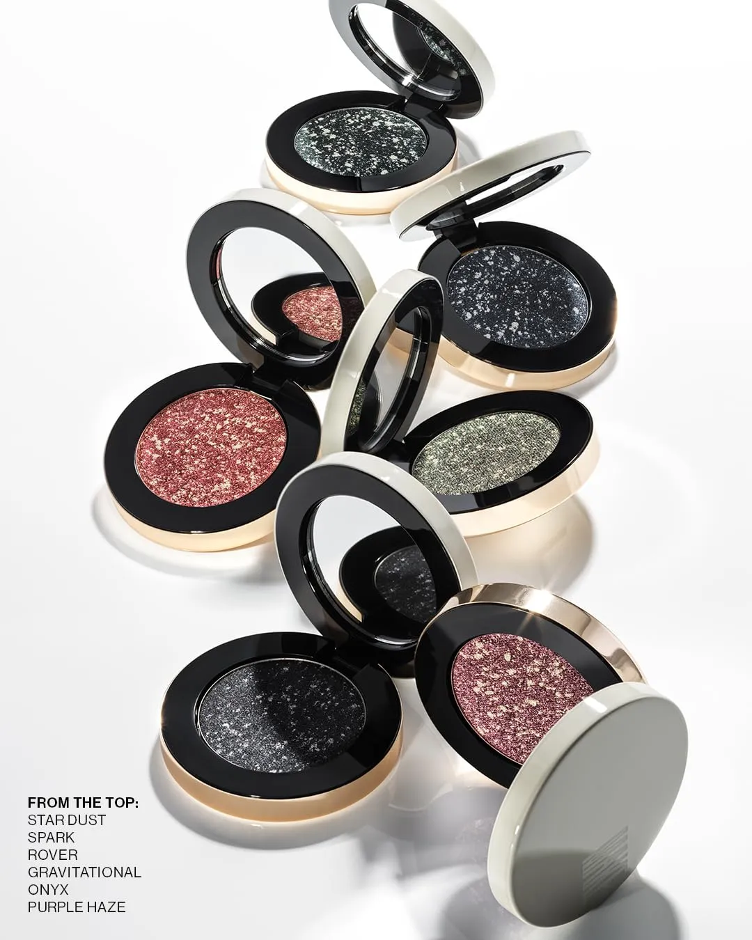MAKE Beauty Multi-Chromatic Eye Shadow. Metal Reflecting Luminous Foil Finish Creamy, Buildable, Dimensional Long-wear, Crease-proof Powder Eyeshadow, Multichrome Shade - Purple Haze, Magenta