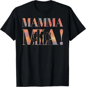 Mamma Mia Retro Disco Dancing Silhouette 70s Vibes T-Shirt