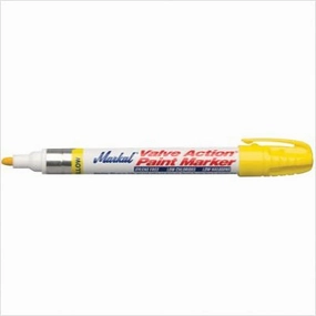 Markal 96807 Paint-Riter  Valve Action Marker, Versatile Surface Compatibility, Bold Mark Size 1.8", Orange 6-Pack