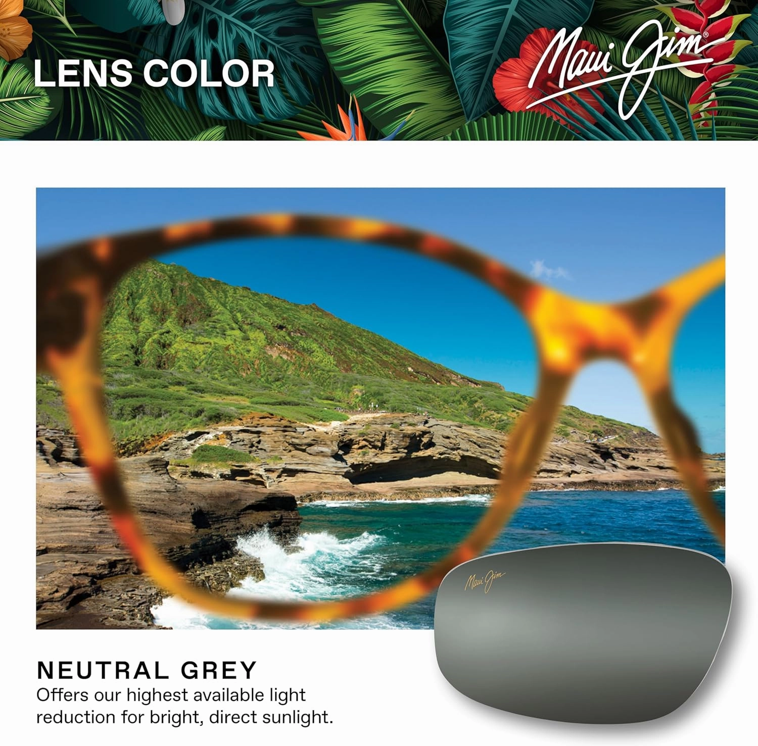 Maui Jim Keahi Rectangular Sunglasses