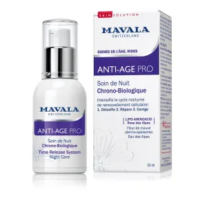 MAVALA Anti Age Pro Night Care | Anti-Aging Serum | Detox, Rejuvenate, and Correct Signs of Aging | Repair Wrinkles   Dark Spots | Vitamin C and Vitamin E | 1 oz.