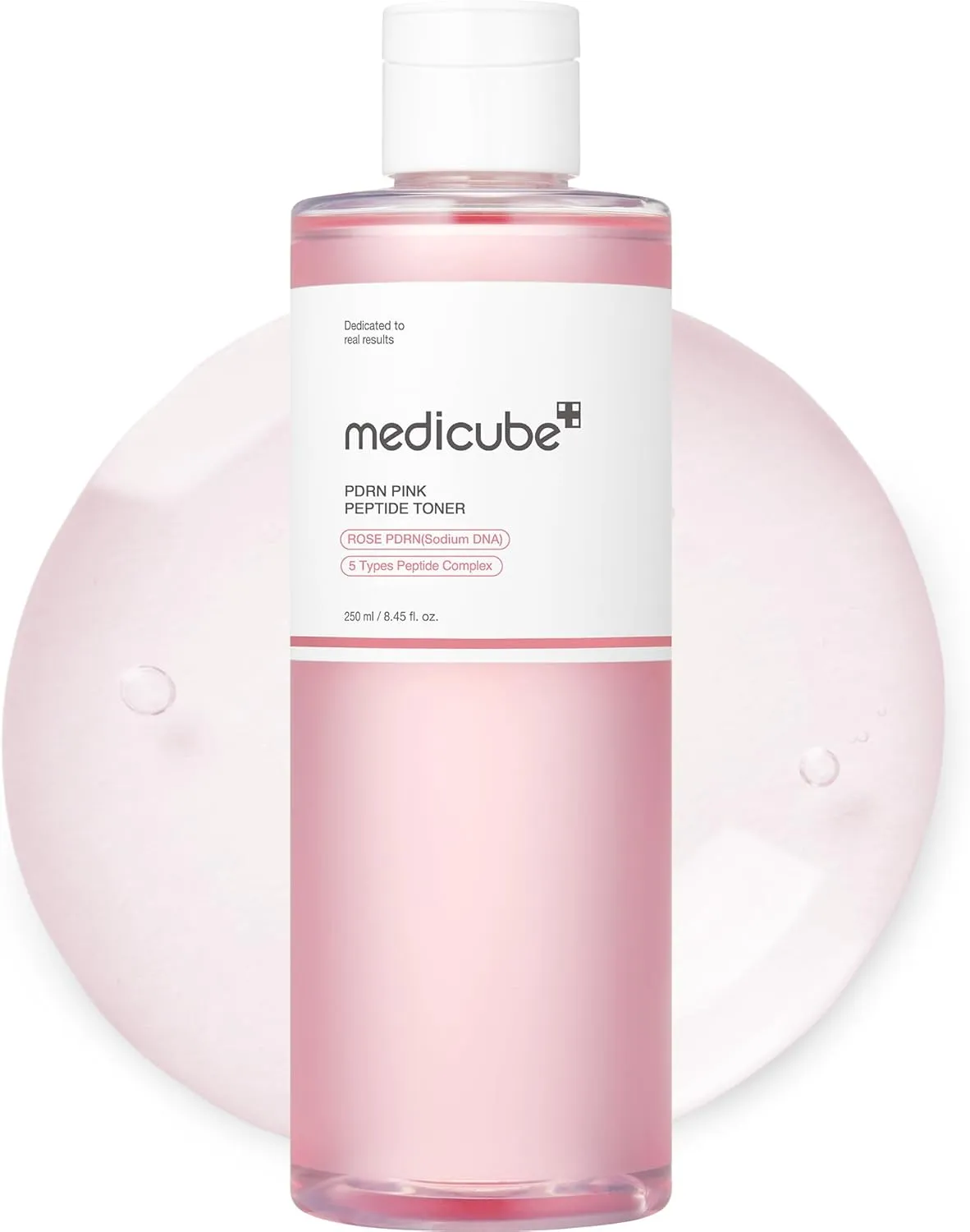 medicube PDRN Pink Peptide Toner I Pink Glow Toner for Skin Boosting, Soothing and Calming, Uneven Skin Tone, Rose PDRN & Peptide & Niacinamide, Korean Skin Care (250ml / 8.45 fl. oz.)