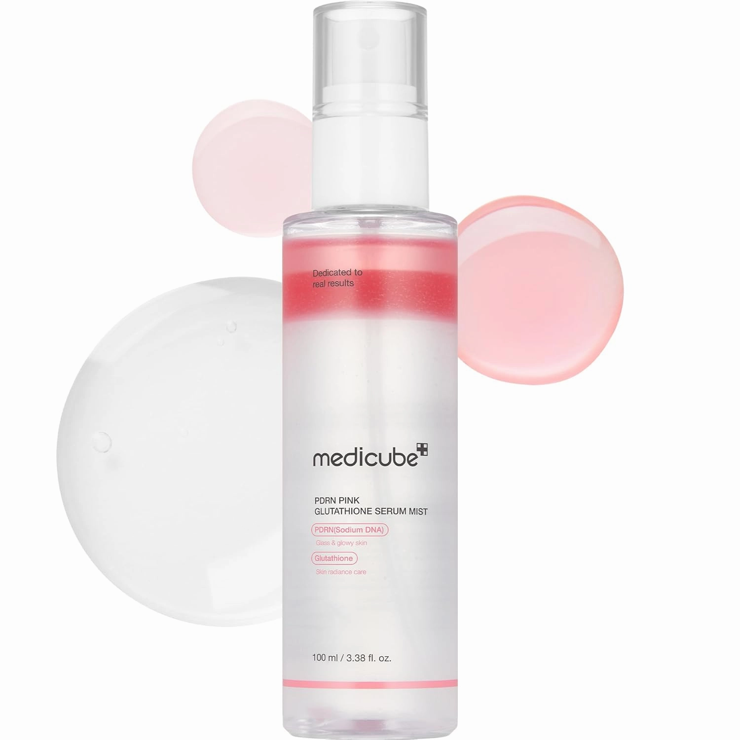 medicube Salmon DNA PDRN Pink Glutathione Spray Serum I Pink Glass Glow Serum Mist for Moisturizer, Soothing and Firming, Uneven skin tone, Salmon PDRN & Niacinamide, Korean skin care (3.38 fl. oz.)