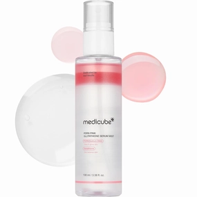 medicube Salmon DNA PDRN Pink Glutathione Spray Serum I Pink Glass Glow Serum Mist for Moisturizer, Soothing and Firming, Uneven skin tone, Salmon PDRN & Niacinamide, Korean skin care (3.38 fl. oz.)