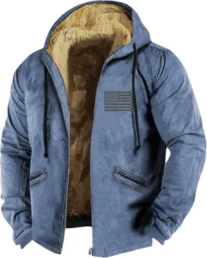 Mens Fuzzy Sherpa Jacket Long Sleeve Fleece Zip Up Coat Faux Tactical Jackets Windproof Varsity Coat Plus Size