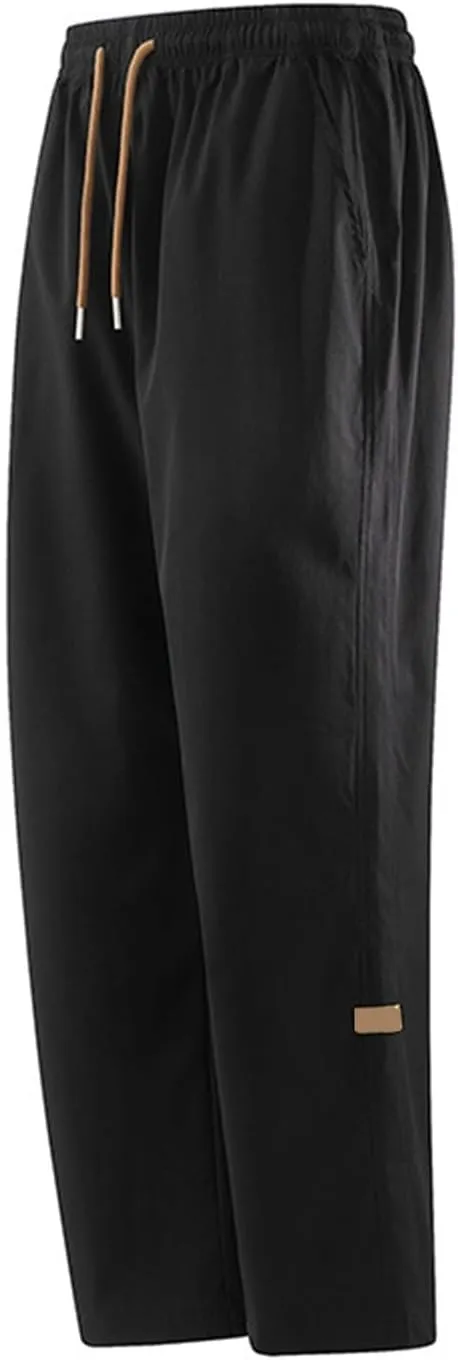 Mens Linen Trousers Slacks Beach Jeans Stretch Skinny Riding Slim Fit Body Summer Cloth Motorcycle Cargo Joggers Sport