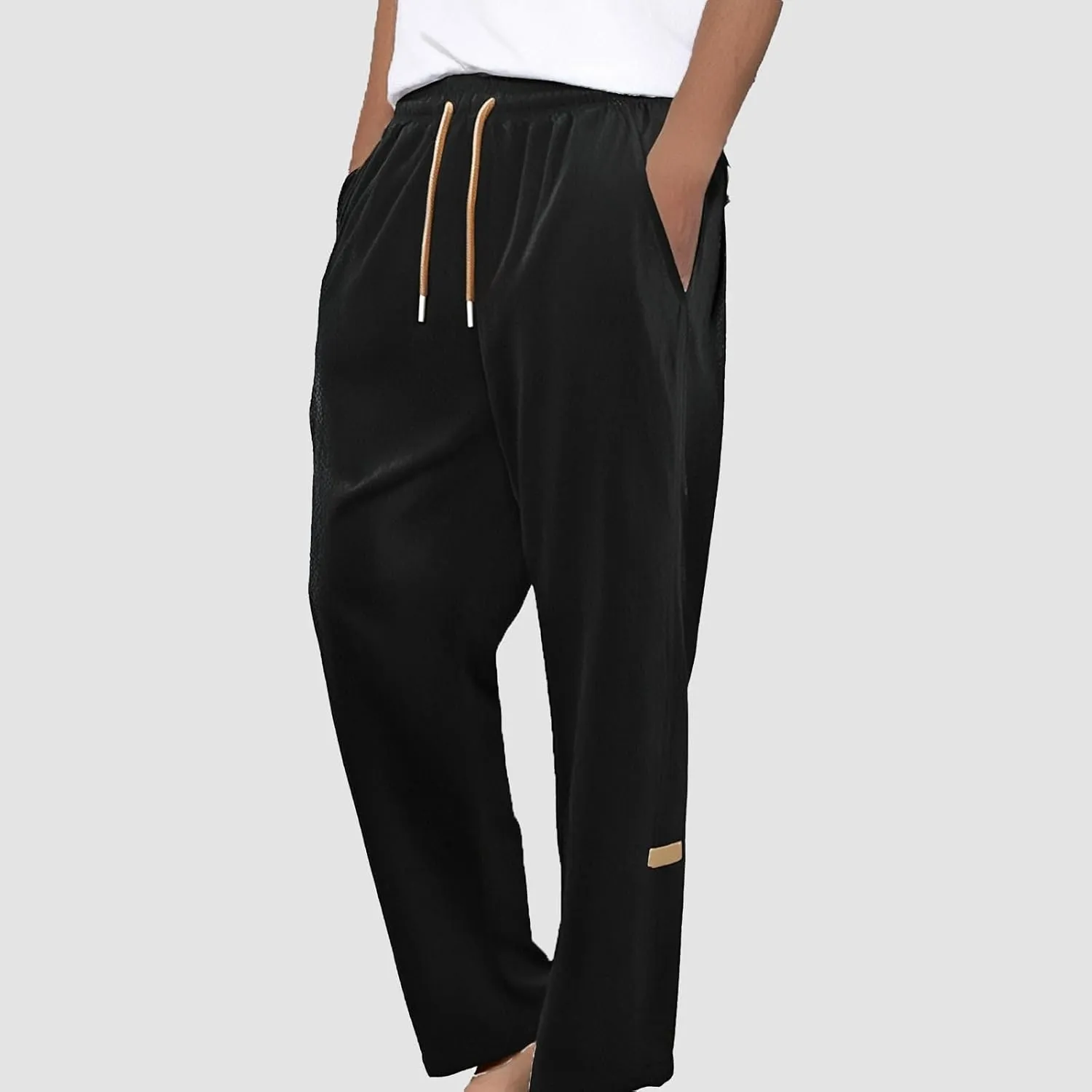 Mens Linen Trousers Slacks Beach Jeans Stretch Skinny Riding Slim Fit Body Summer Cloth Motorcycle Cargo Joggers Sport