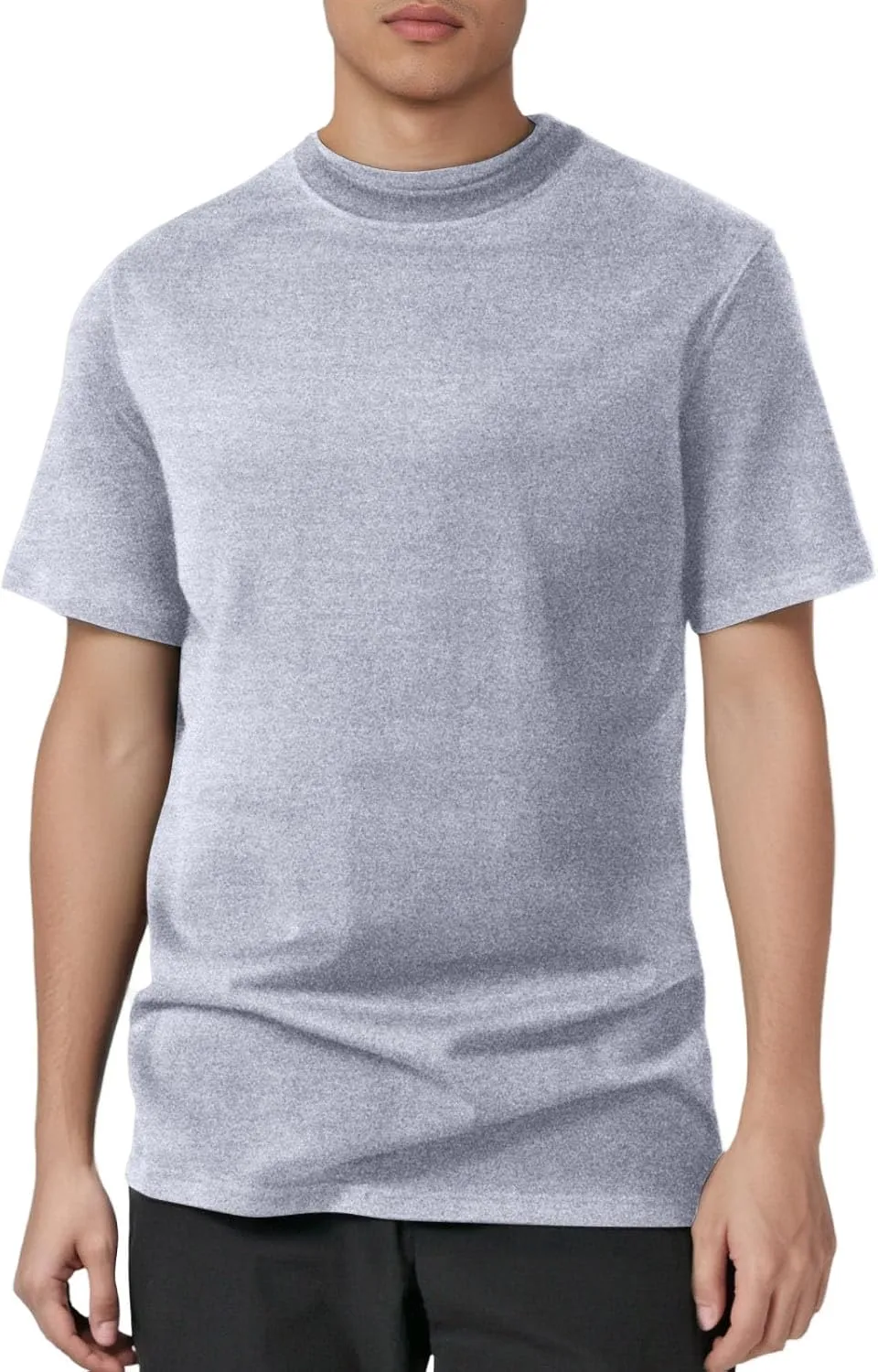 Men's T-Shirts,Mens Workout T Shirt Double Layer Neck Athletic Running Tee Comfy Outdoor Workout Short Sleeve