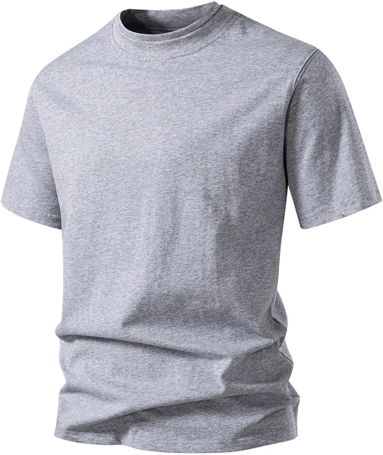 Men's T-Shirts,Mens Workout T Shirt Double Layer Neck Athletic Running Tee Comfy Outdoor Workout Short Sleeve
