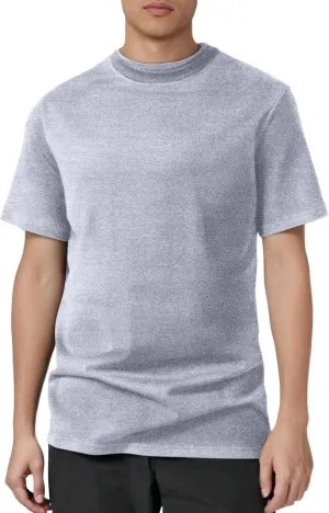 Men's T-Shirts,Mens Workout T Shirt Double Layer Neck Athletic Running Tee Comfy Outdoor Workout Short Sleeve
