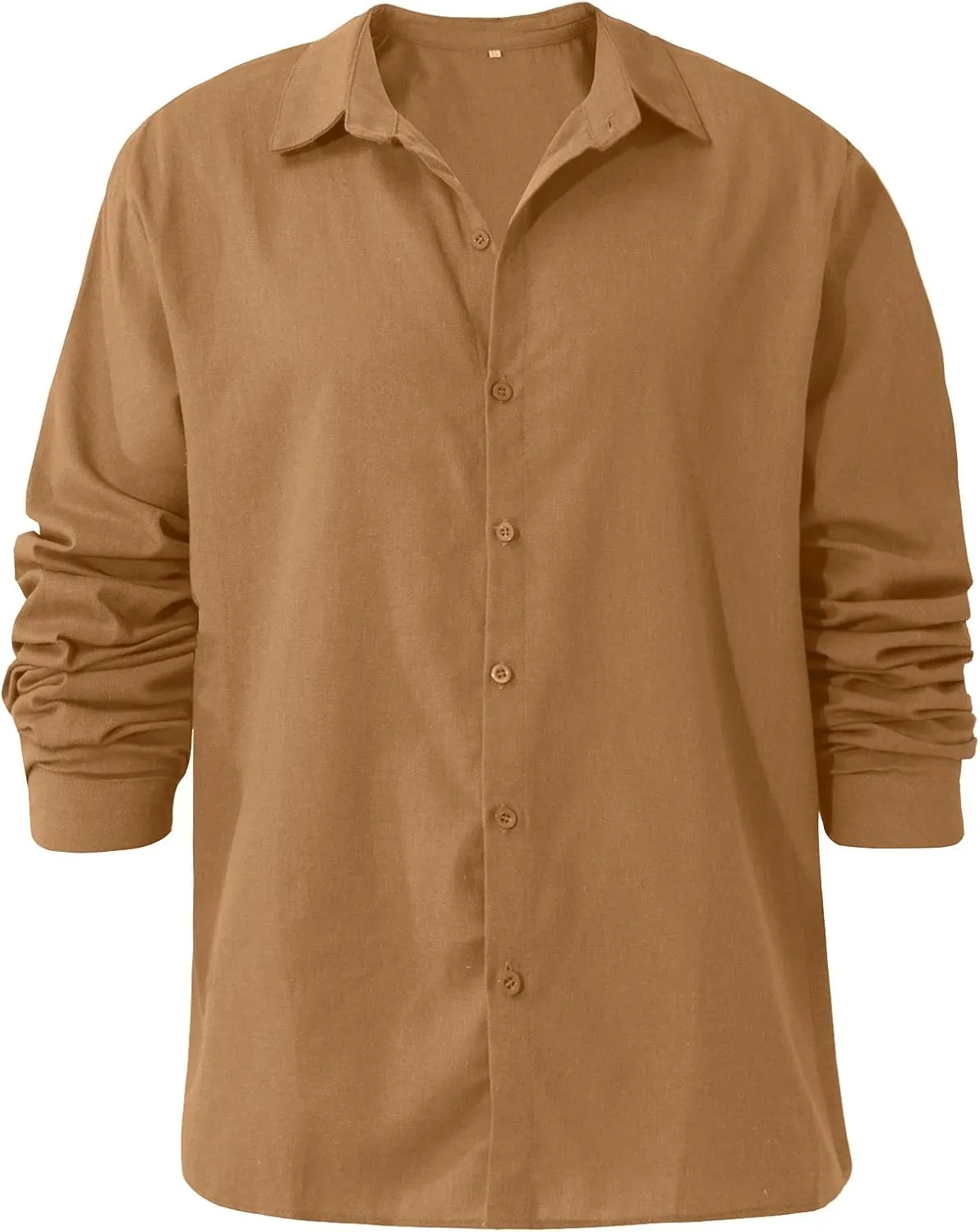 Men's Thermal Shirt Designer Spring Summer Casual Cotton Linen Solid Color Long Sleeve Shirts Loose Shirts