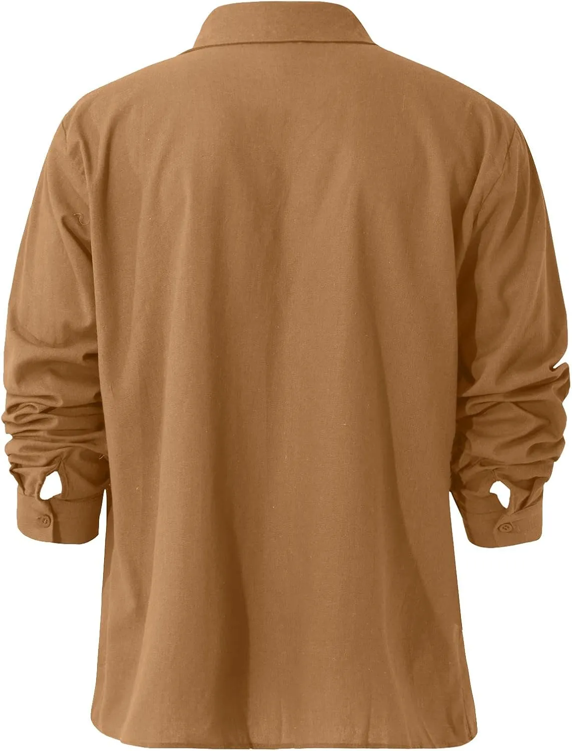 Men's Thermal Shirt Designer Spring Summer Casual Cotton Linen Solid Color Long Sleeve Shirts Loose Shirts