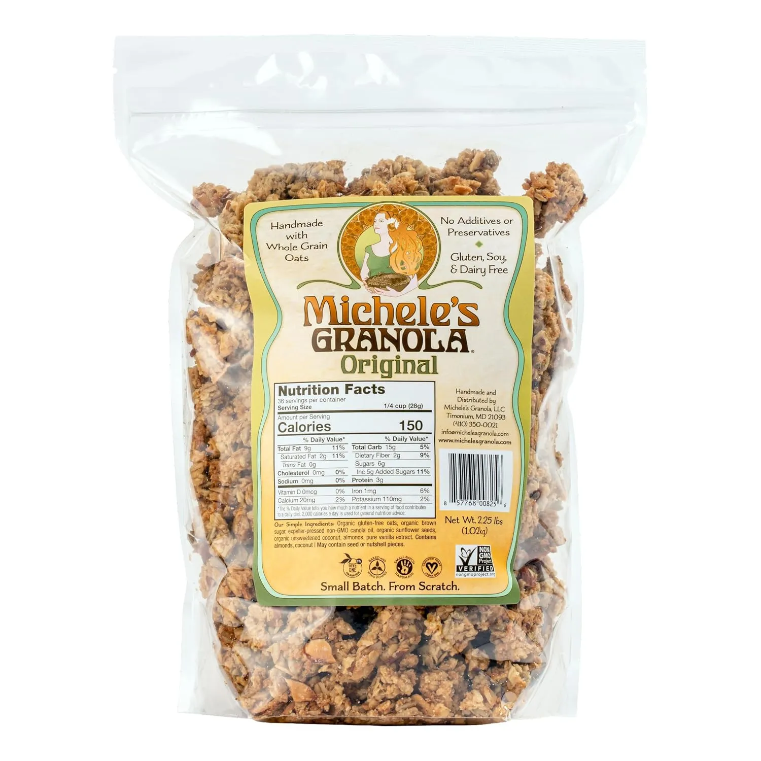 Michele's Granola Original, Gluten-Free & Non-GMO, 2.25 Pound Bulk Bag