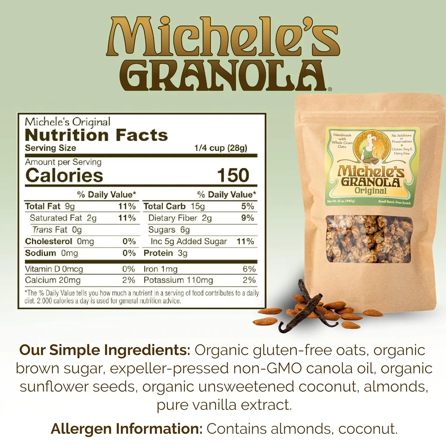 Michele's Granola Original, Gluten-Free & Non-GMO, 5 Pound Bulk Bag