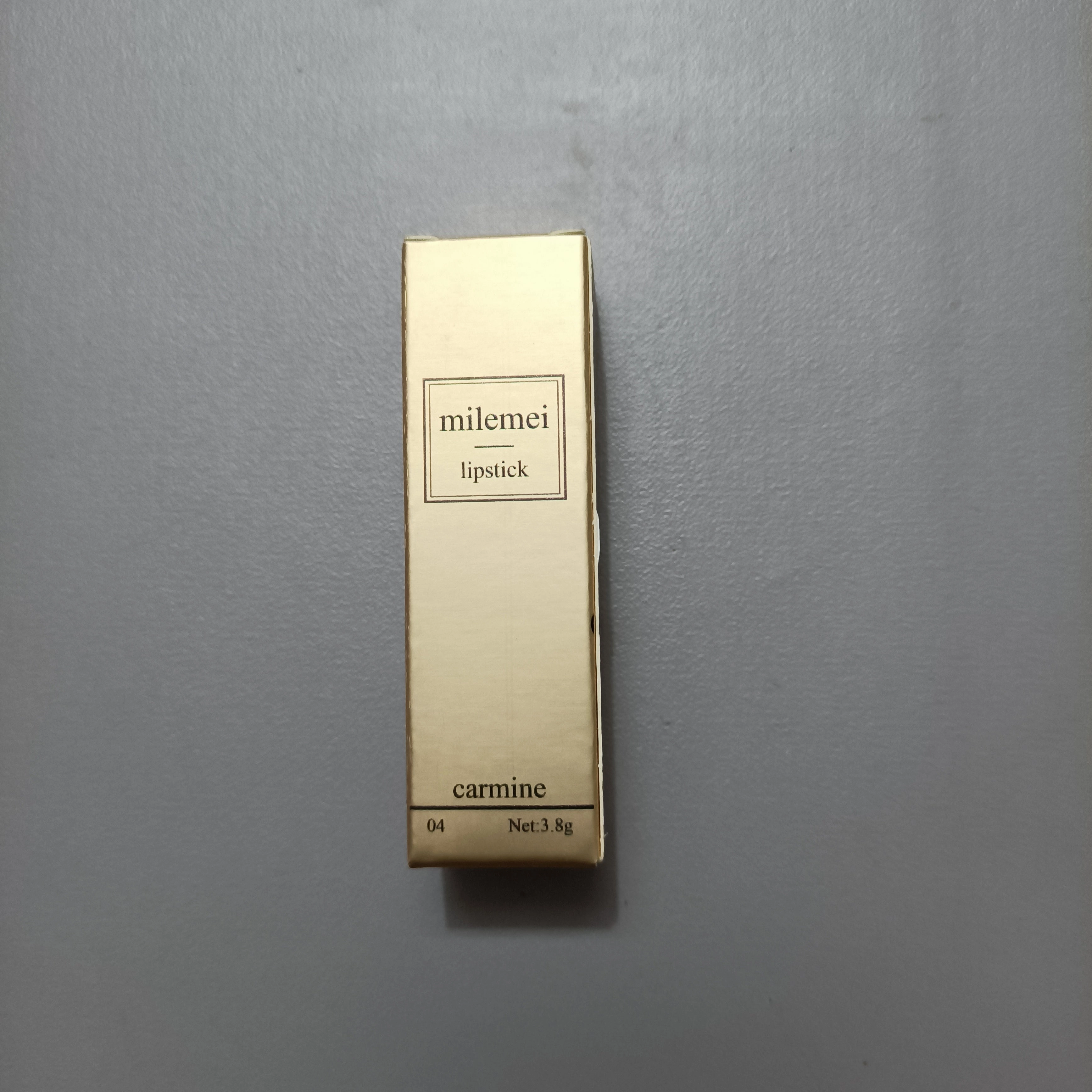 milemei Lipstick, 24 Hour Long Wear Smudge Proof Lip Stain 04 Lipstick, Bean Paste Red Brown, 0.12oz