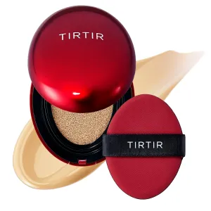 [*Mini Size*] TIRTIR Mask Fit Red Cushion Foundation | Full coverage, Weightless, Skin fit, Satin Glow Finish, Korean Makeup Cushion Foundation (#22W Sheer Beige, 0.15 Fl Oz)