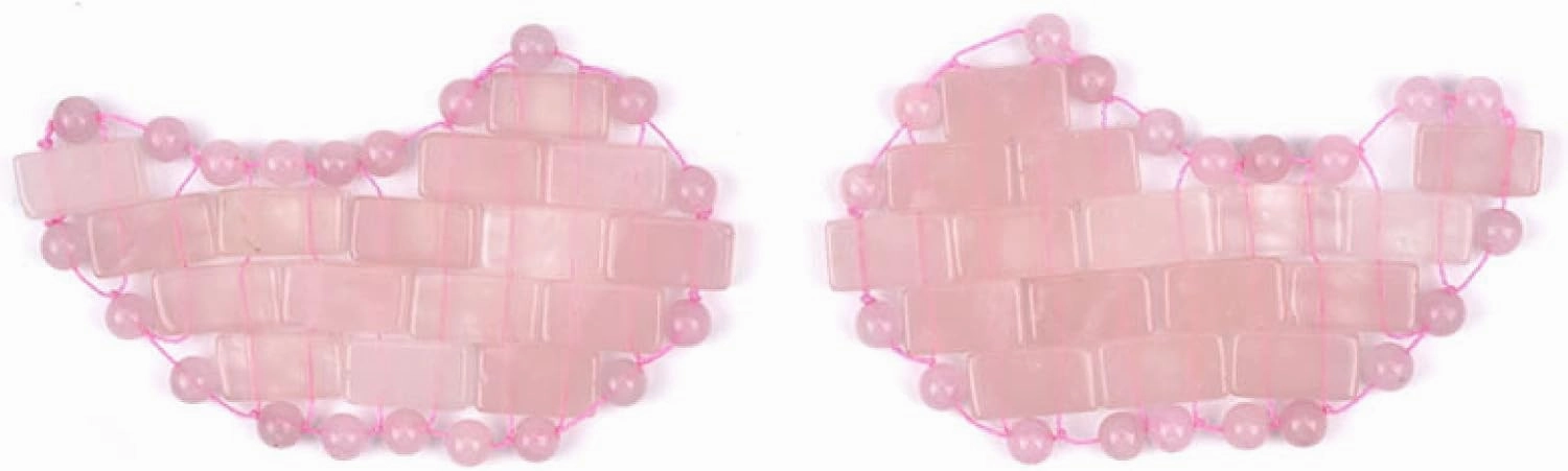 Mini Rose Quartz Eye Mask 100% Natural Jade Mask Tool,Type 01