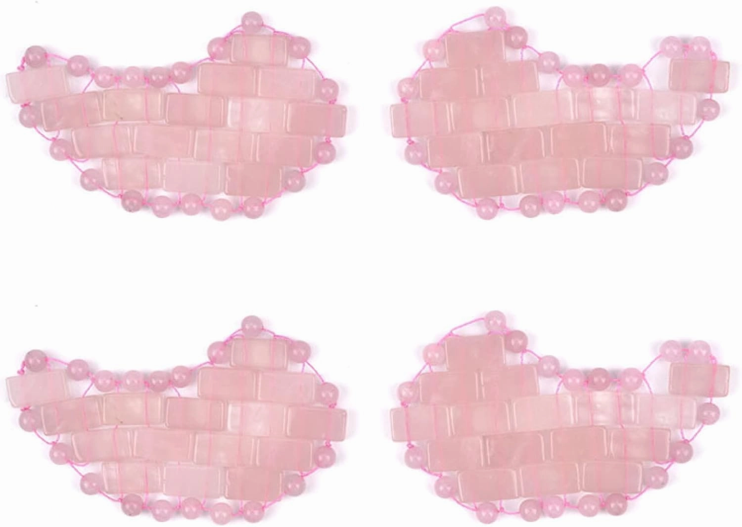 Mini Rose Quartz Eye Mask 100% Natural Jade Mask Tool,Type 03