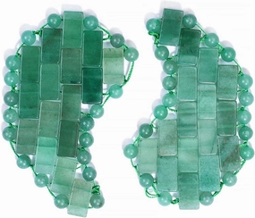 Mini Rose Quartz Eye Mask Natural Jade Cool Eye Mask For Facials Puffy Eyes Dry Eyes,Moon Green 2pcs