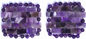 Mini Rose Quartz Eye Mask Natural Jade Cool Eye Mask For Facials Puffy Eyes Dry Eyes,Square Purple 2pcs