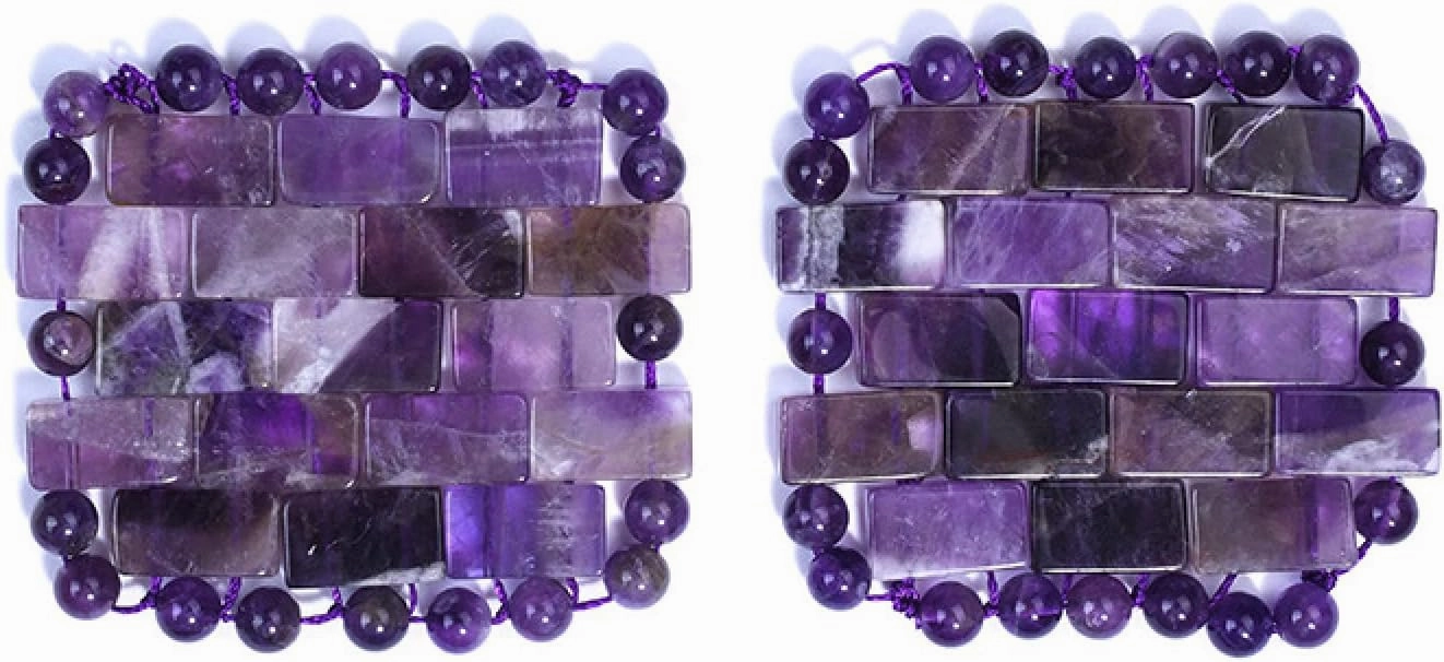 Mini Rose Quartz Eye Mask Natural Jade Cool Eye Mask For Facials Puffy Eyes Dry Eyes,Square Purple 2pcs