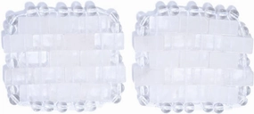Mini Rose Quartz Eye Mask Natural Jade Cool Eye Mask For Facials Puffy Eyes Dry Eyes,Square White 2pcs