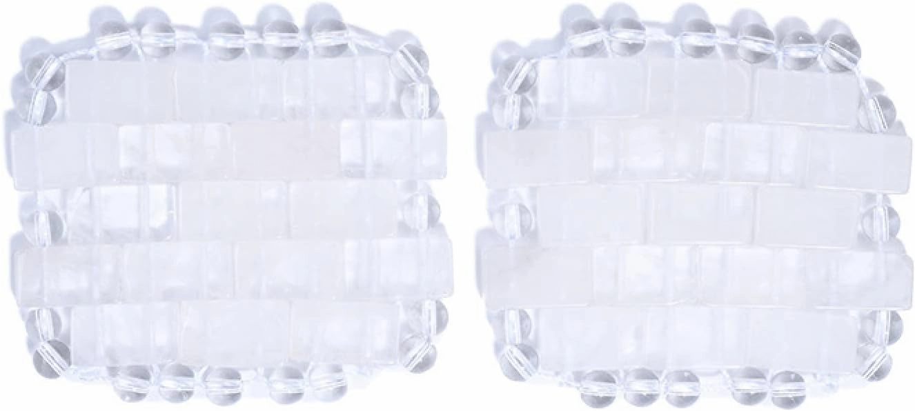 Mini Rose Quartz Eye Mask Natural Jade Cool Eye Mask For Facials Puffy Eyes Dry Eyes,Square White 2pcs