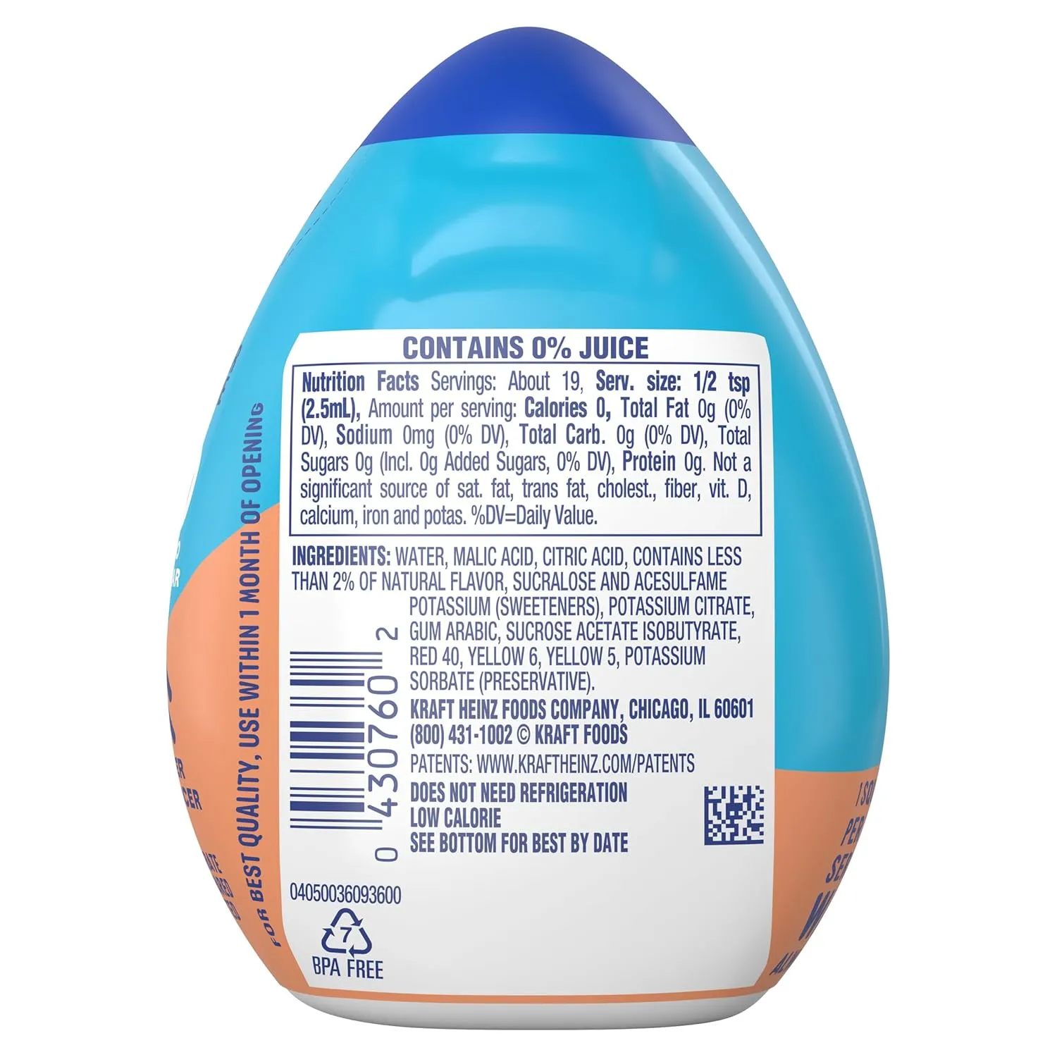 MIO Mango Peach, 1.62 Ounce (Pack of 4)