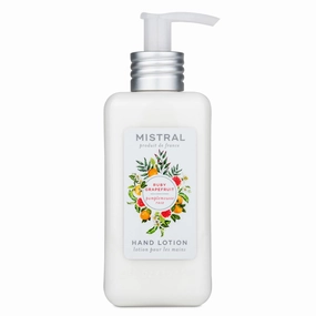 Mistral Ruby Grapefruit Hand Lotion, Organic Olive Oil and Aloe Vera, Non-Greasy Formula, Made in France