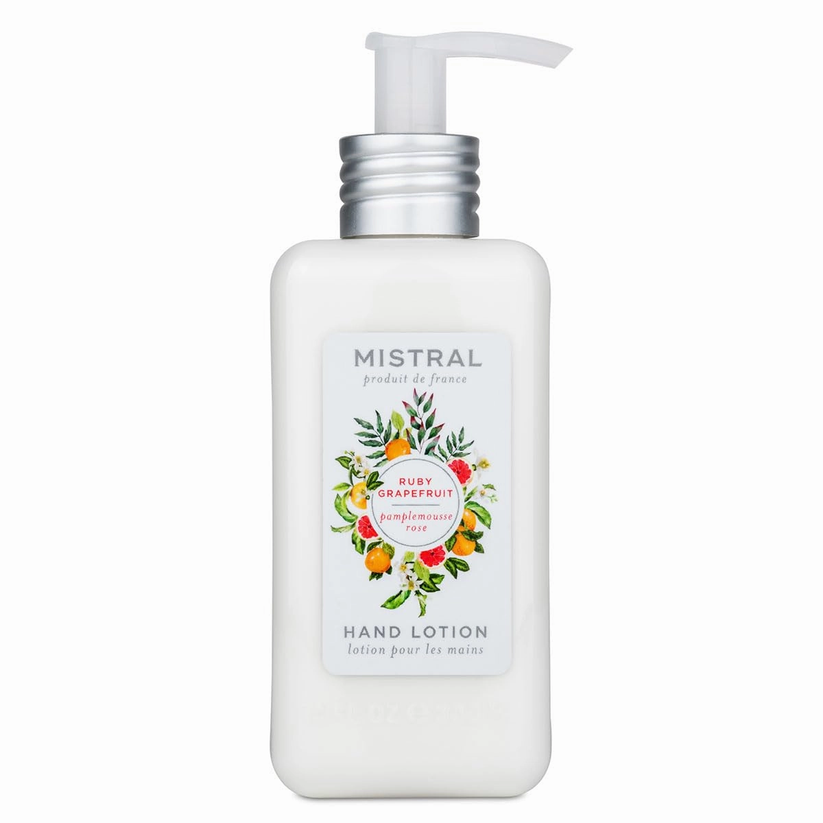 Mistral Ruby Grapefruit Hand Lotion, Organic Olive Oil and Aloe Vera, Non-Greasy Formula, Made in France