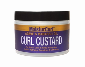 MOISTURCURL Curl Custard - 8oz | Moisturizing, Shine-Enhancing Formula to Define Curls | Reduces Breakage, De-Frizzes & Elongates | Ideal for Twists & Wash & Go Styles
