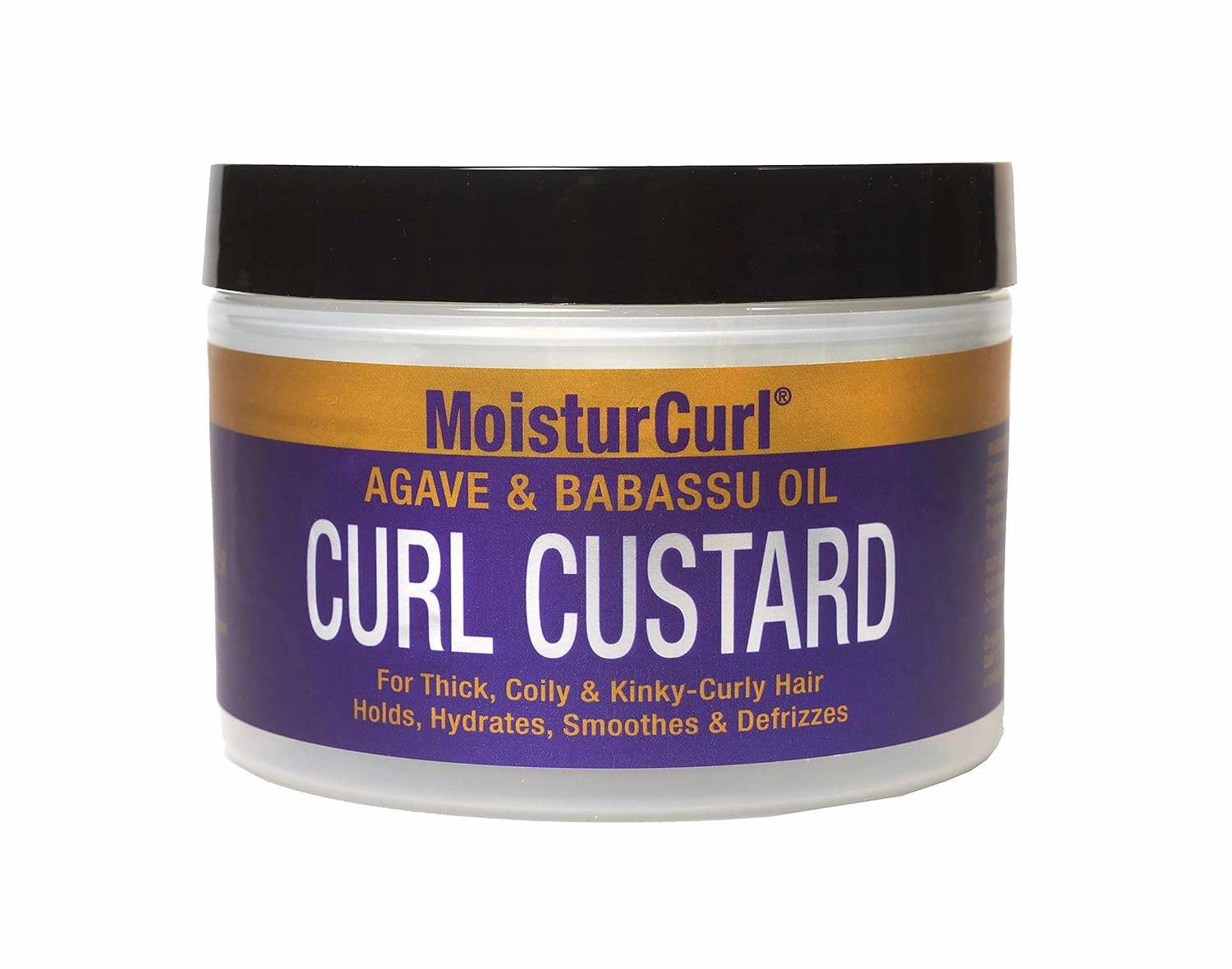 MOISTURCURL Curl Custard - 8oz | Moisturizing, Shine-Enhancing Formula to Define Curls | Reduces Breakage, De-Frizzes & Elongates | Ideal for Twists & Wash & Go Styles