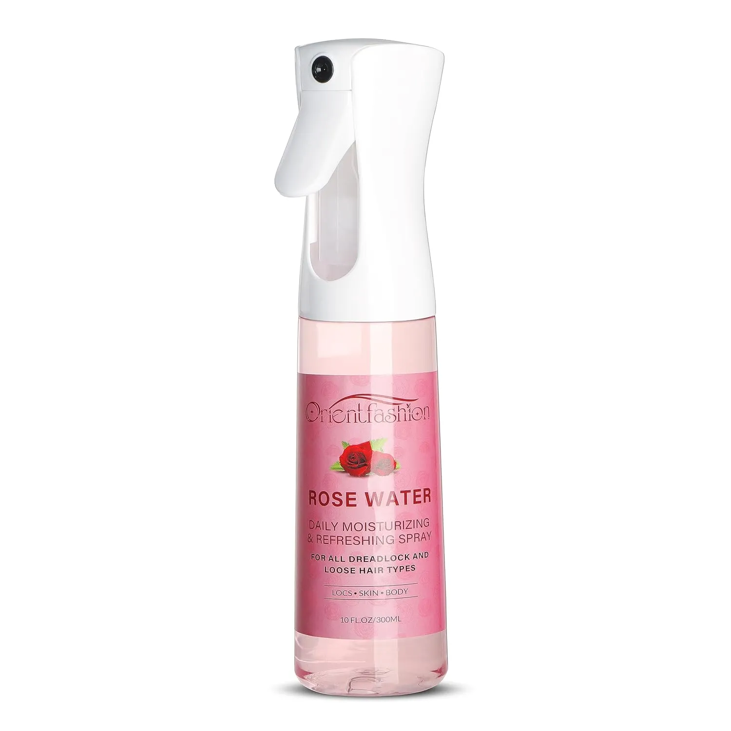 Moisturizing Refreshing Spray for Locs- Rose Water Hair Scalp Moisturizer, Castor Oil- Natural Loc Care and Maintenance (Rose, 10 Fl oz)