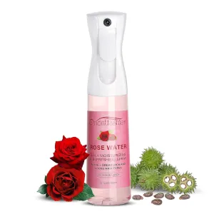 Moisturizing Refreshing Spray for Locs- Rose Water Hair Scalp Moisturizer, Castor Oil- Natural Loc Care and Maintenance (Rose, 10 Fl oz)