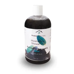 Moisturizing Shower Gel with Activated Charcoal & Mint, 18 OZ – Detoxifying & Refreshing Body Wash for Clean, Radiant Skin