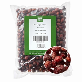 Monterey Bay Herb Co. Rose Hips, Whole | Make Rose Syrup, Wines, Tea Blends (1 Pound)