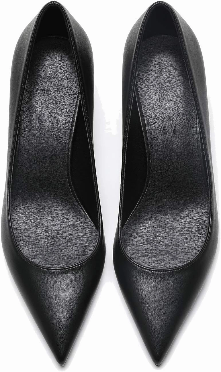 MOOMMO Kitten Heel Pumps Pointed Toe Satin Slip On 2 Inch Mid Heel Dress Shoes Classic Work Pumps for Office Ladies Wedding Bridal Party 4-13 M US