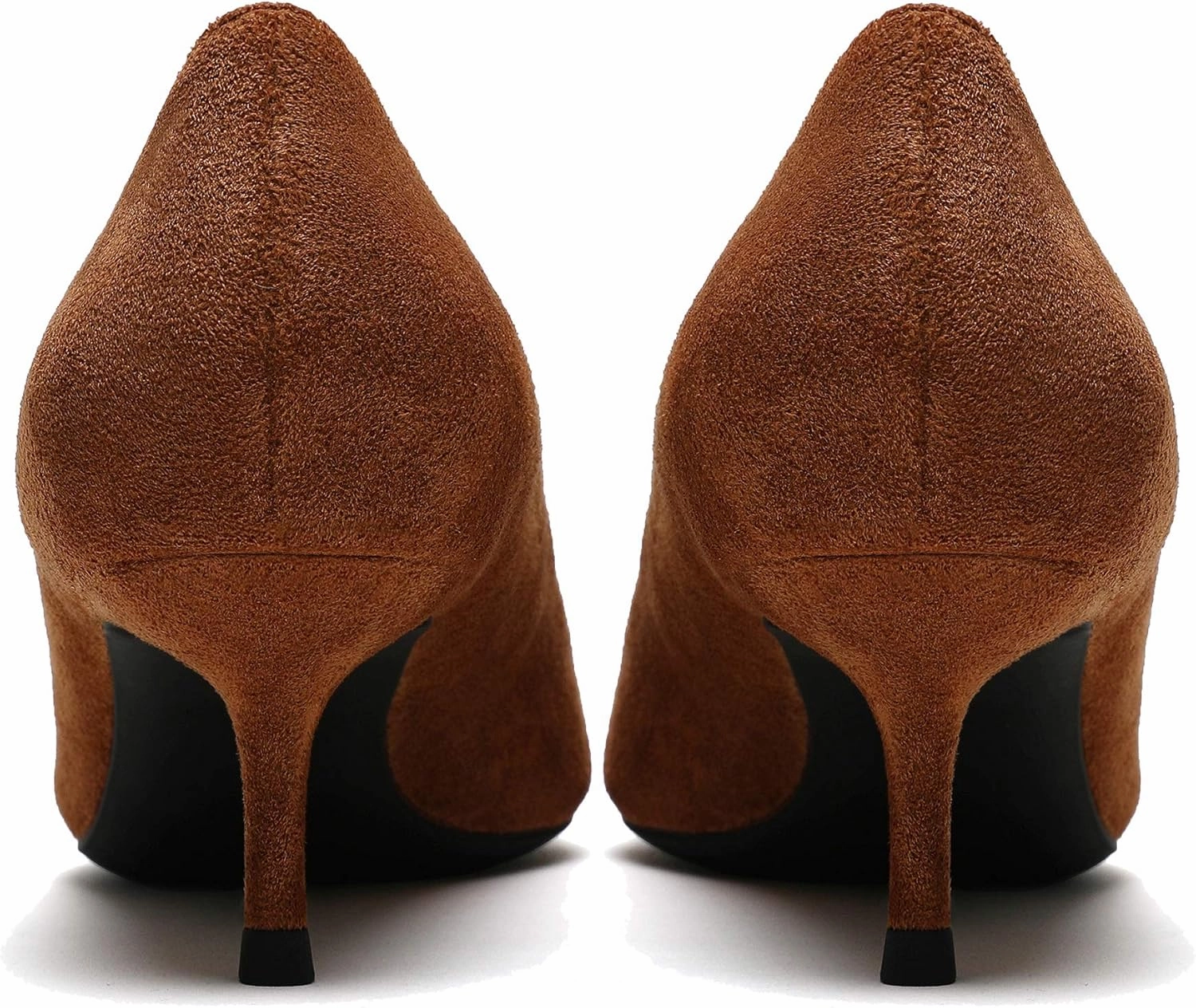 MOOMMO Kitten Heel Pumps Pointed Toe Satin Slip On 2 Inch Mid Heel Dress Shoes Classic Work Pumps for Office Ladies Wedding Bridal Party 4-13 M US