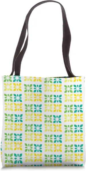 Moroccan Tile Inspired (15) Green, Yellow - Habitat Merch Tote Bag