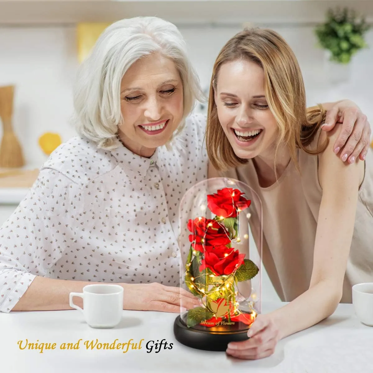 Mothers Day Rose Gifts for Mom,Beauty and The Beast Rose,Flowers for Delivery Prime,Galaxy Flower Rose Gift,Girlfriend Anniversary Rose Gifts,Silk Roses with LED Lights,Birthday Gifts for Women
