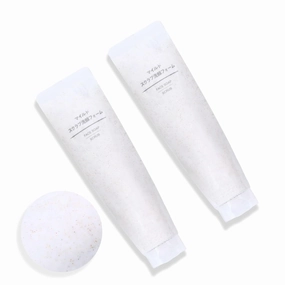 MU-JI Face Soap Scrub Exfoliator 100g 2 Pack - Gentle Exfoliating Face Wash for Women with Peach Kernel, Deep Cleansing & Moisturizing Facial Scrub, Additive-Free Exfoliate, No Fragrance or Colors